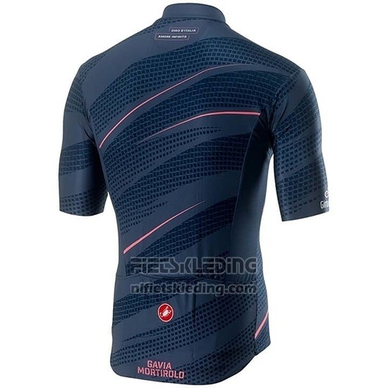 2019 Fietskleding Giro d'Italia Donker Blauw Korte Mouwen en Koersbroek